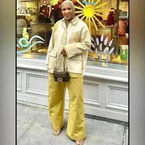 🔥🔥ZARA Gabardine patchwork Jacket(oversized) - Picture 4 of 10